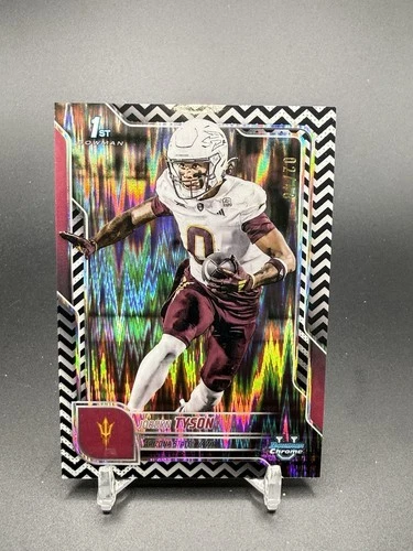 2025 Bowman Chrome University Football Black & White Stealth Refractor Jordyn Tyson #31