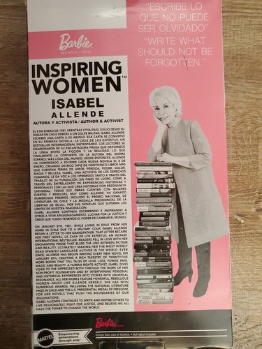 Mattel Barbie Inspiring Women Series Isabel Allende #HRM45 (2024) NUDA con scatola - Foto 6 di 6