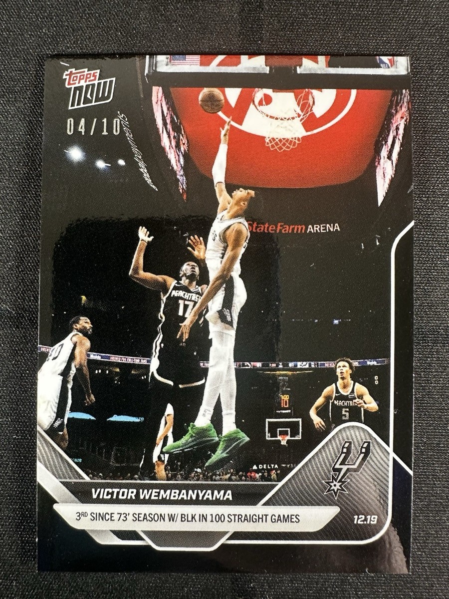 Victor Wembanyama 100 Block Streak 2025-26 NBA Topps NOW Card 92  display picture 1