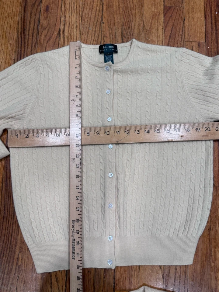 Suéter y cárdigan Lauren Ralph Lauren tejido con cable mezcla de cachemir 2 piezas grande Foto 2 de 4