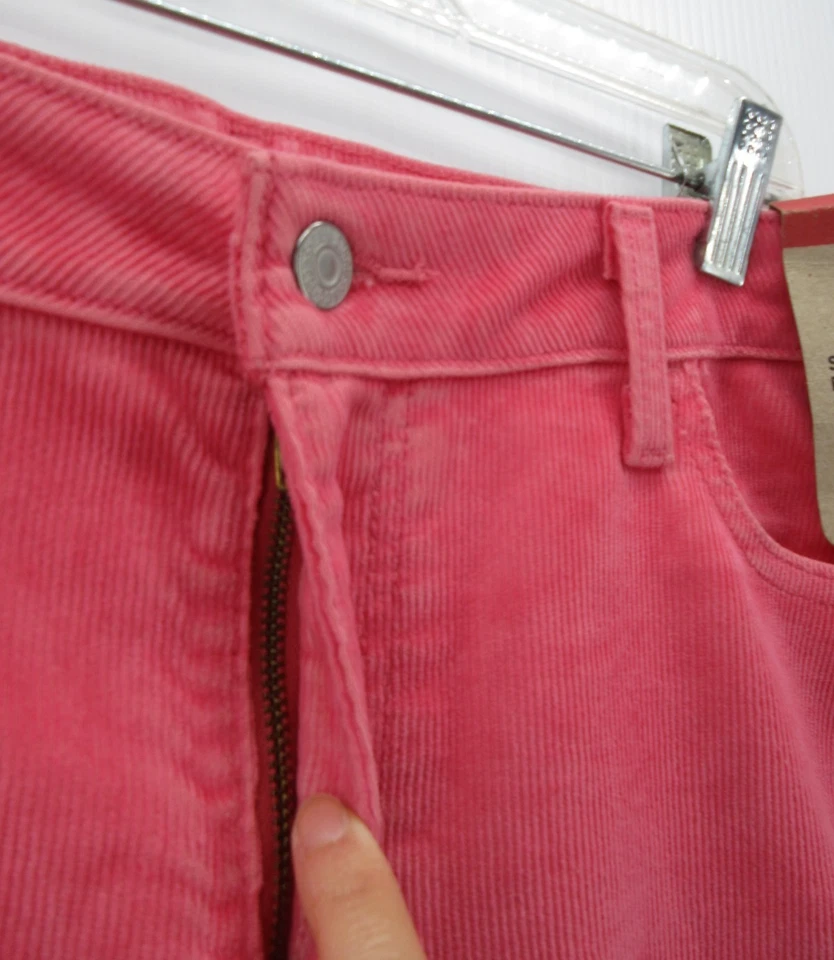 Calça Levis Feminina 33 Veludo Rosa Superbaixa Bootcut Calça 33X32 Nova Com Etiqueta * - Imagem 2 de 4