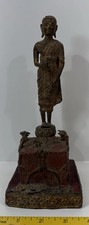 Antique Gilt Bronze Phra Malai 19th Century visiting damned In hell Buddha