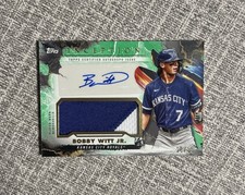 Bobby Witt Jr. 2023 Topps Inception Green Patch Auto /99 Royals #IAP-BW