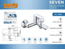Badewannenarmatur Seven Außen Chrom Belüfter Entkalker Bad Art. 94002 dfh