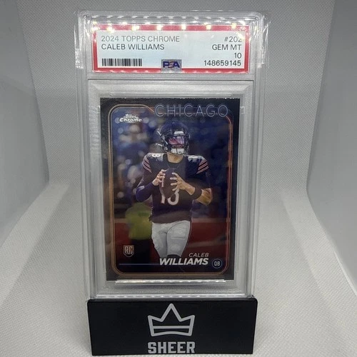 2024 Topps Chrome#202 Caleb Williams RC Base Chicago Bears Rookie PSA 10