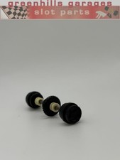 Greenhills Scalextric March 240 C129 C131 Black Rear Axle  Wheels - Used - P101