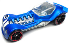 2010 HOT WHEELS DIESELBOY #5 BLUE 1:64 DIECAST 2 7/8" CAR W WHITE SILVER & RED