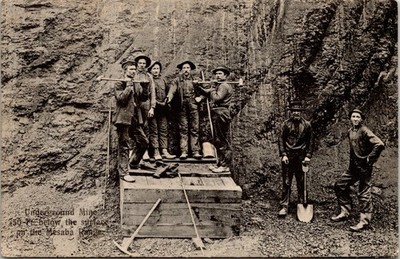Postcard Underground Mine, 350 Ft. Below the Surface, Mesaba Range, Minnesota