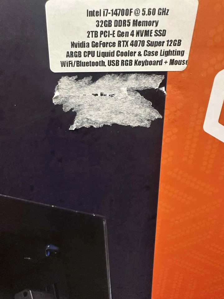 CyberPowerPC Gamer Intel I7-14700F 5.60GHz 2TB SSD Nvidia GeForce RTX 4070 - Image 2 of 4