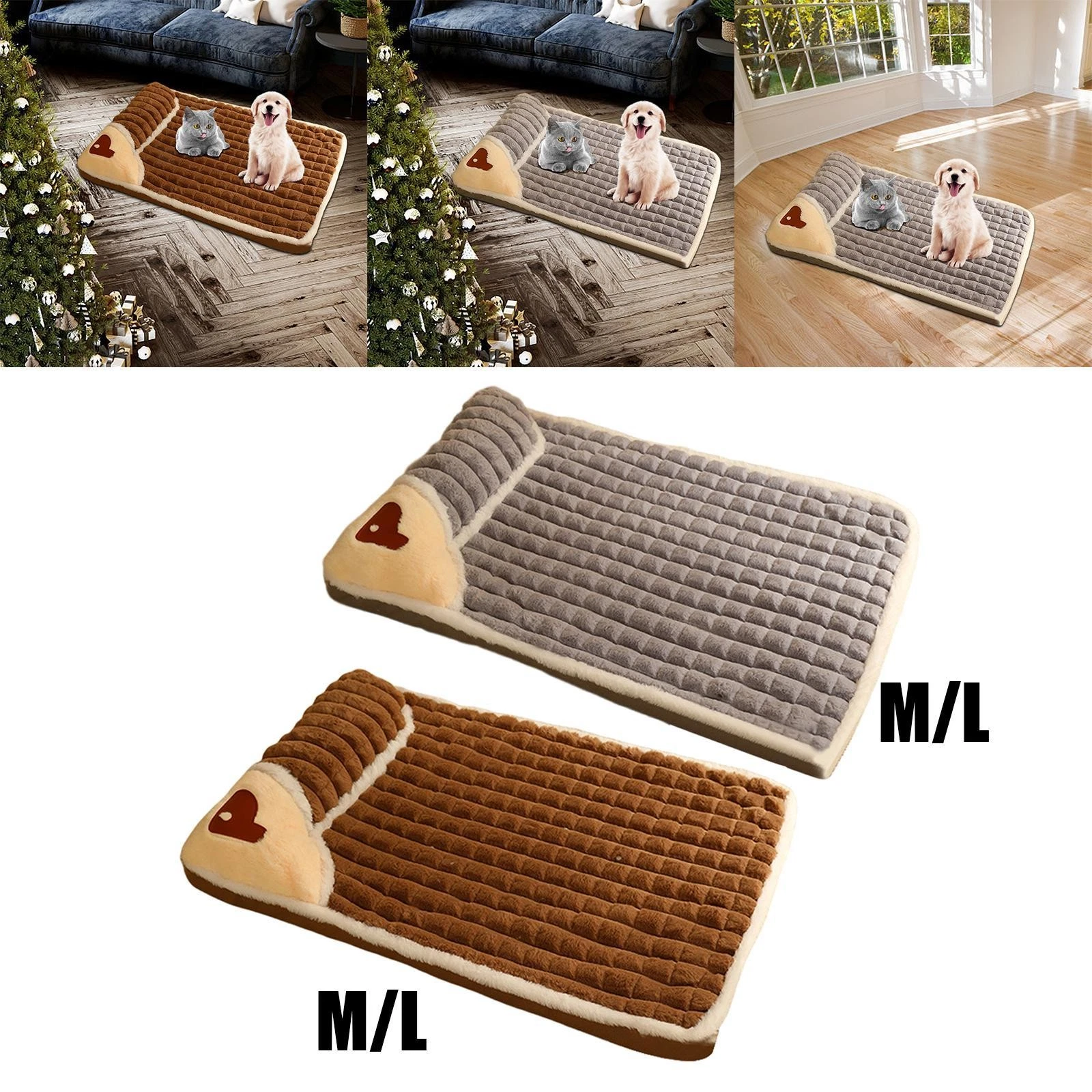 Winter Dog Bed Crate Sponge Dog Bed Pet Bed with Nonslip Bottom Thickened