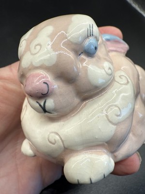 Vintage 1930 s-1940 s Kay Finch California Pottery Baby Bunny Rabbit Figurine
