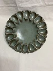 Vintage Frankoma Pottery Deviled Egg  Platter Plainsman Green 819