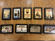 Vintage Guinness Pub Picture Frames Set Of 9 Wall Mounted Or Standing
