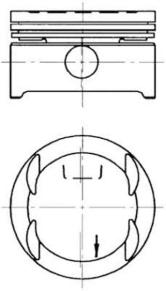 Kolbenschmidt 94637600 Kolben FüR Opel Astra G CC (T98) Zafira A (T98)-image