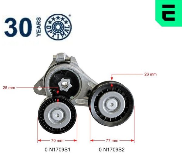 Optimal 0-N1709 Riemenspanner FüR Keilrippenriemen Riemenspanner FüR Ford-image