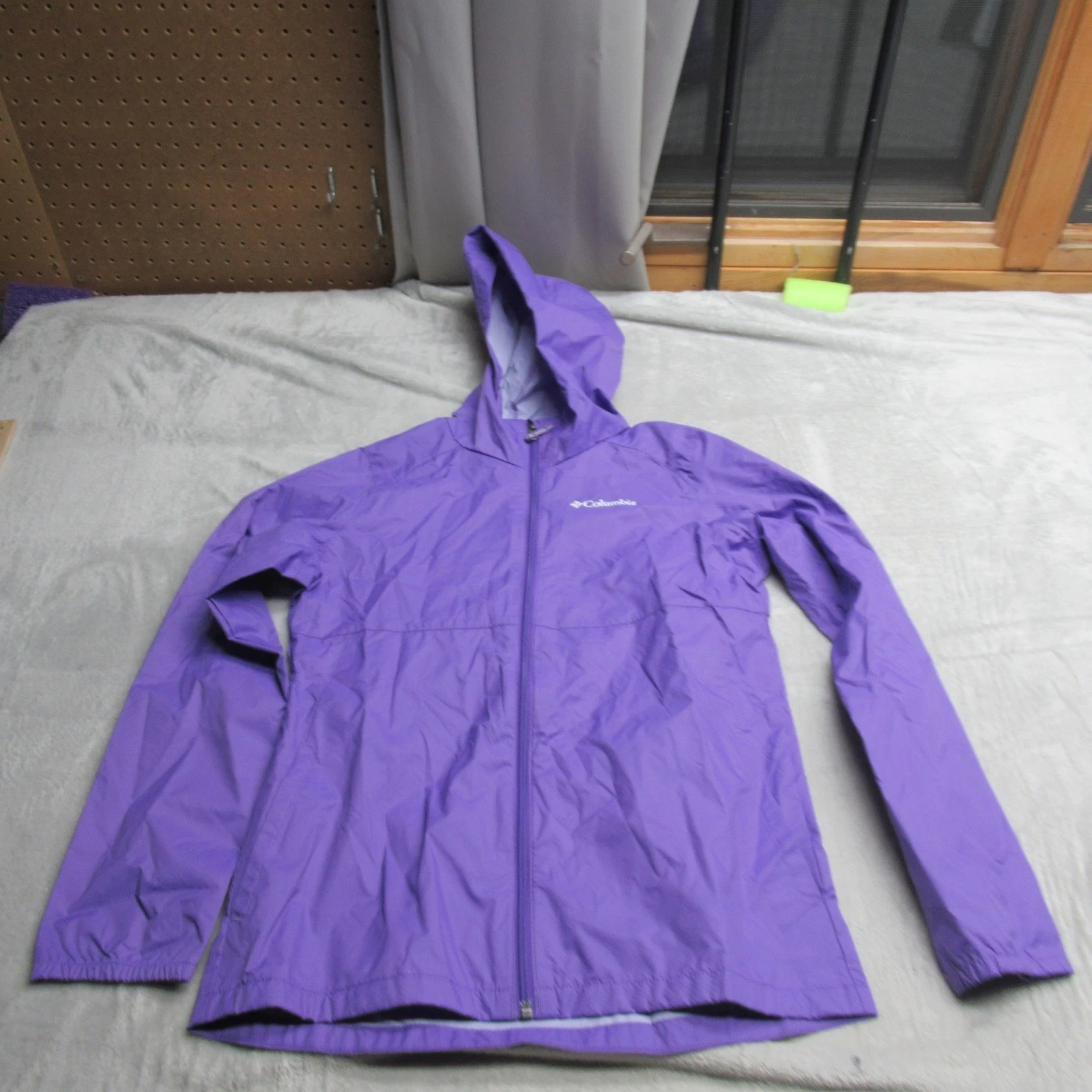 Columbia Jacket Kid Large 14/16 Purple Light Pack Waterproof Switchback II Rain
