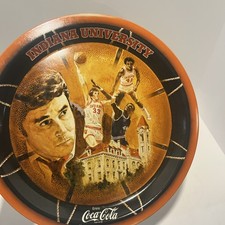 VINTAGE 1976 COCA-COLA INDIANA UNIVERSITY IU BASKETBALL PLATTER Bob Knight