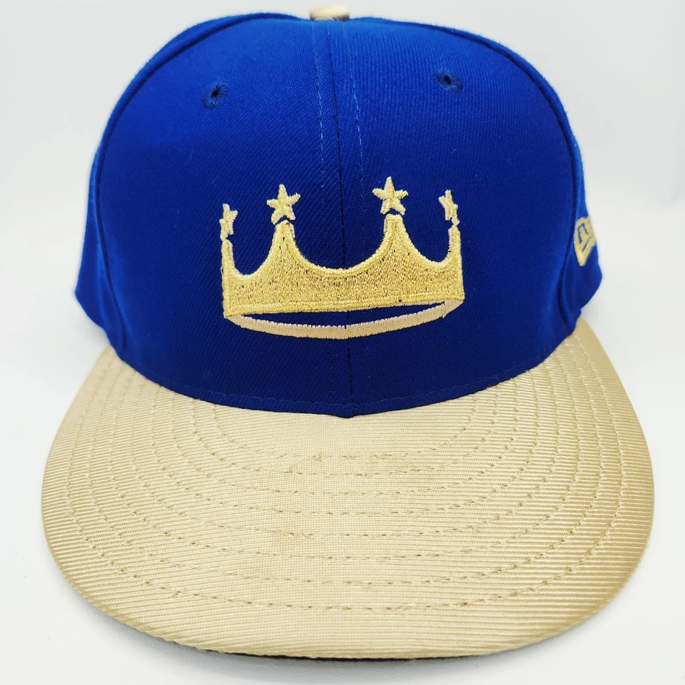 Kansas City Royals New Era Hat Cap 7 1/8 59Fifty fitted Blue MLB Baseball - Image 2 of 4