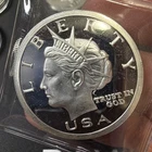 2003 Norfed 1oz .999 Silver Liberty $10 Proof Round