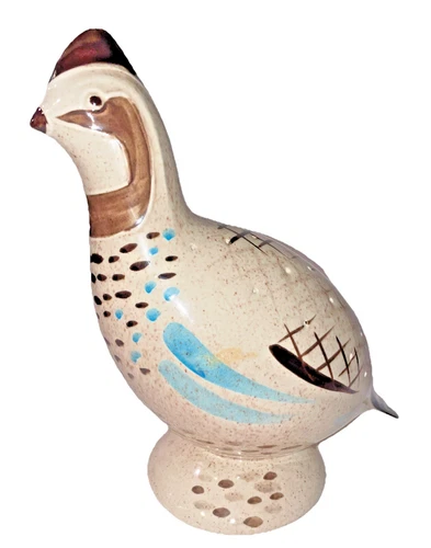 Red Wing Pottery Bob White Quail Hors D'oeuvres Appetizer Server Handpainted Vin
