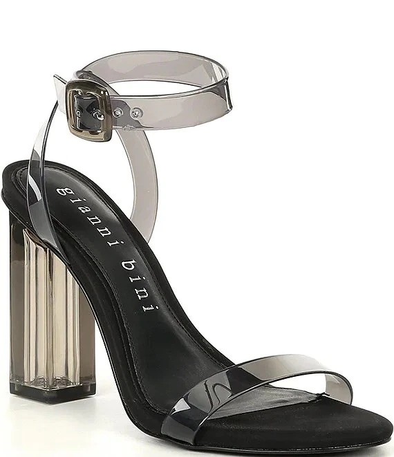 Gianni bini martini clear strappy sandals clearance