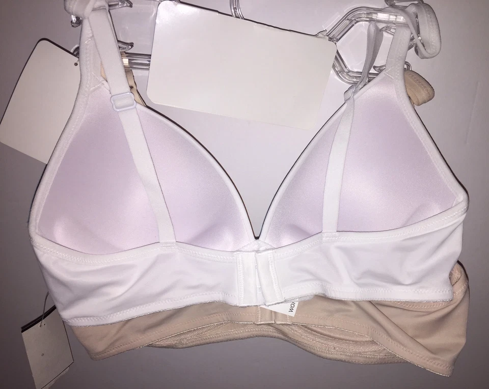 Sujetadores de elevación naturales ligeros sin cables Two WARNERS 4003 blanco/marfil nuevos con etiquetas $60 venta al por menor Foto 2 de 4