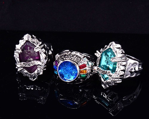 Anime Katekyo Hitman Reborn Metal Finger Rings Cosplay 7pc/box + Necklace Gift - Picture 3 of 3