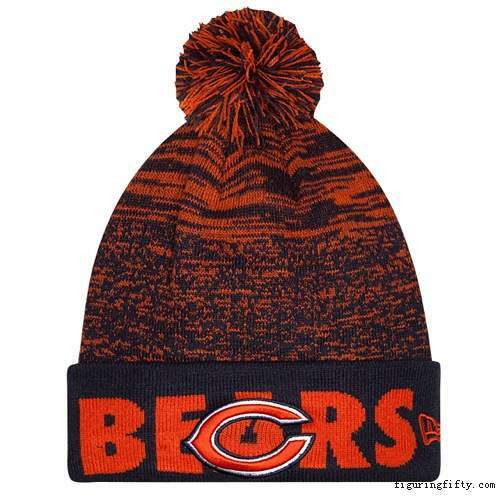 Chicago Bears NFL Cuff Fade Pom Knit Winter Hat by New Era NWT Da Bears Football - Picture 1 of 1