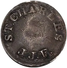 (1855) SILVER Louisville KY 19f JJF St Charles Hotel Merchant Token