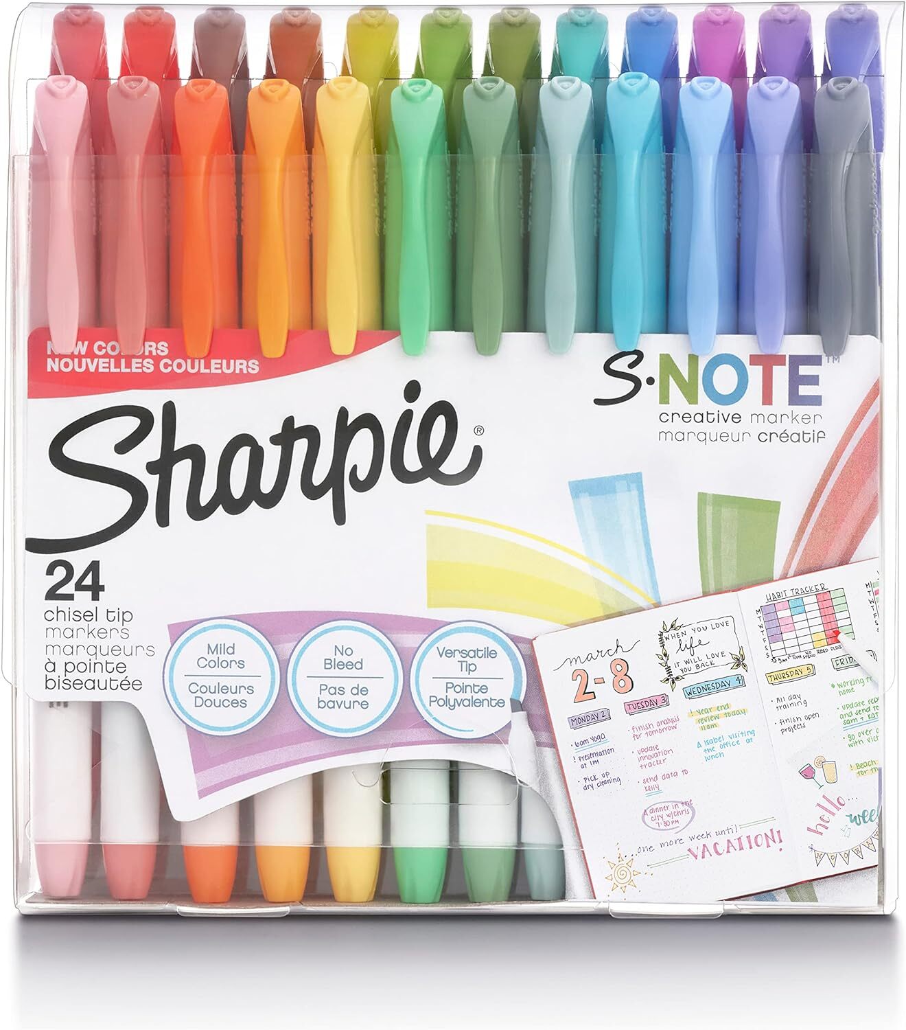 SHARPIE S-Note Creative Markers, Pastel Highlighters, Art Marker Set,...