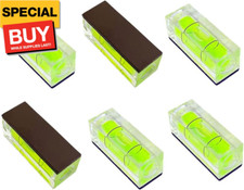 6Pcs Magnetic Small Bubble Level 10x10x29mm Mini Square Bubble Spirit Levels Lev