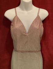 Beautiful Pink & Silver Glittery Women’s/Jr Evening Dress Size 9