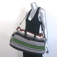 Maje Taklit Striped Tapestry Duffle Bag Multi...