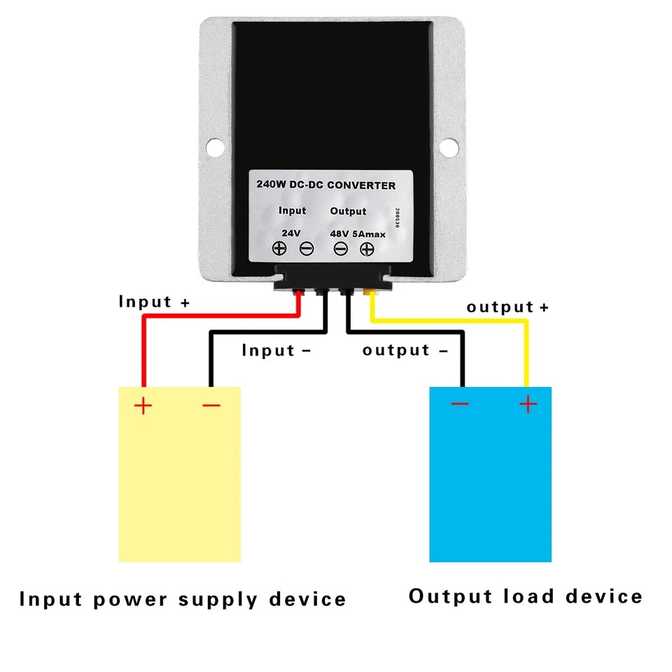 Conversor DC 24V Step Up to DC 48V 5A 240W impulsionador regulador de tensão à prova d'água - Imagem 2 de 4