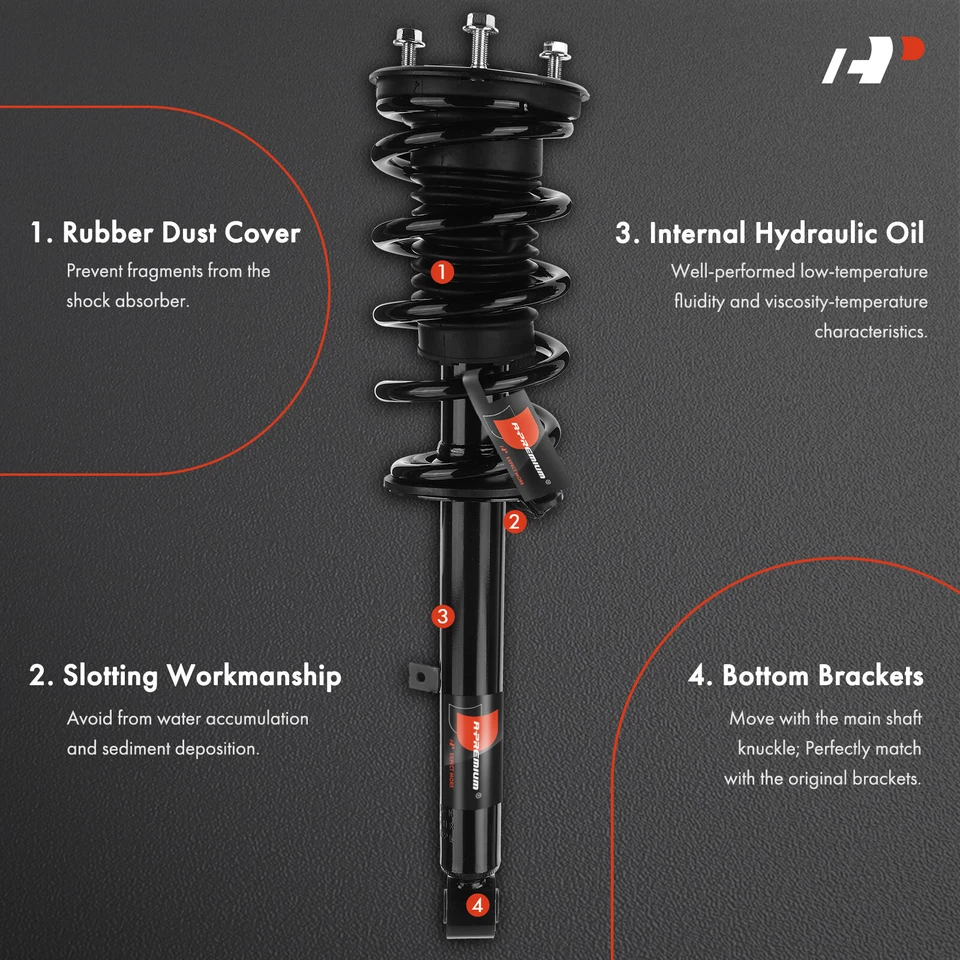 A-Premium 2x Shock Struts Absorber Front Side for Lexus IS250 IS350 2006-2013 - Image 3 of 4