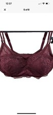 Aerie NWT Womens Size 32B Real Power Wireless Push up Joy Lace Bra Royal Berry