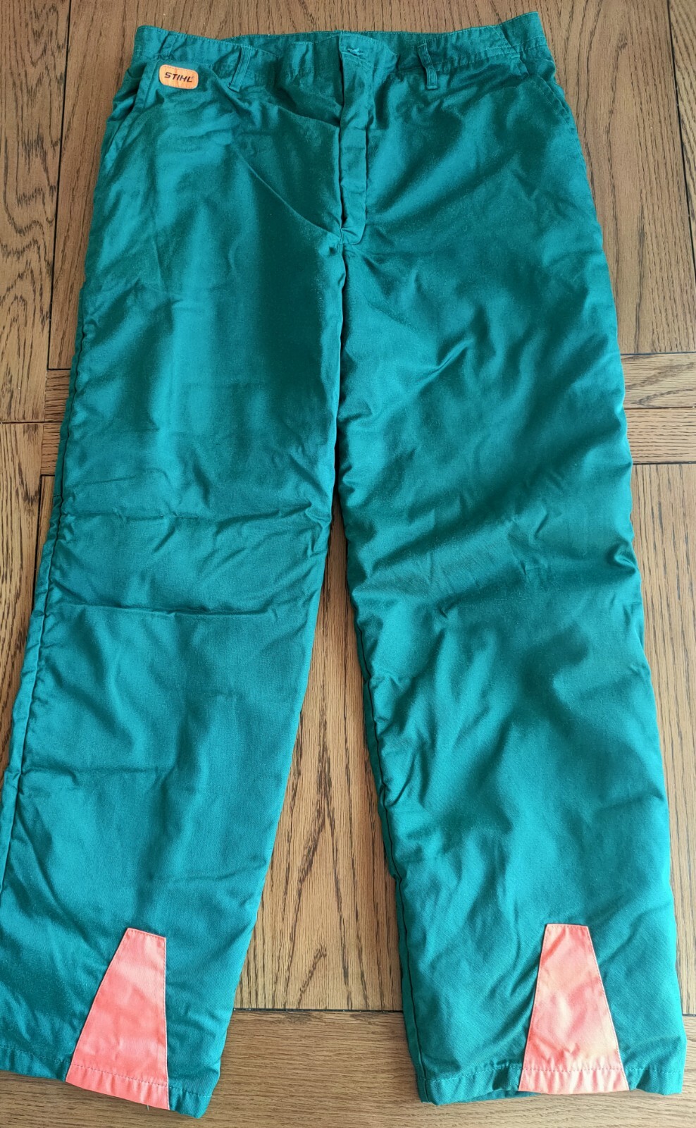 Men's Stihl Green Chainsaw Trousers Size UK 42/32 with Orange