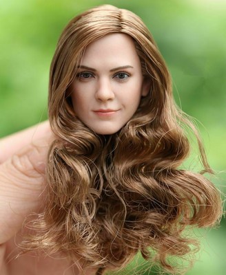 1 6 Long Curls Hair Emma Watson Female Head Sculpt For 12 Girl