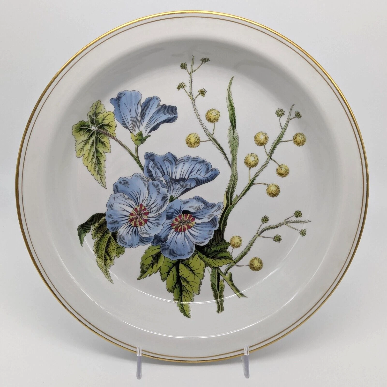 Spode Stafford Pie Plate Baking Dish 10.5" Round Flowers Lida & Acacia England