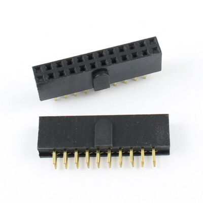 5Pcs 2.54mm 0.1'' Pitch 2x10 20 Pin Female Pin Header Strip Polarizing Key Wide #