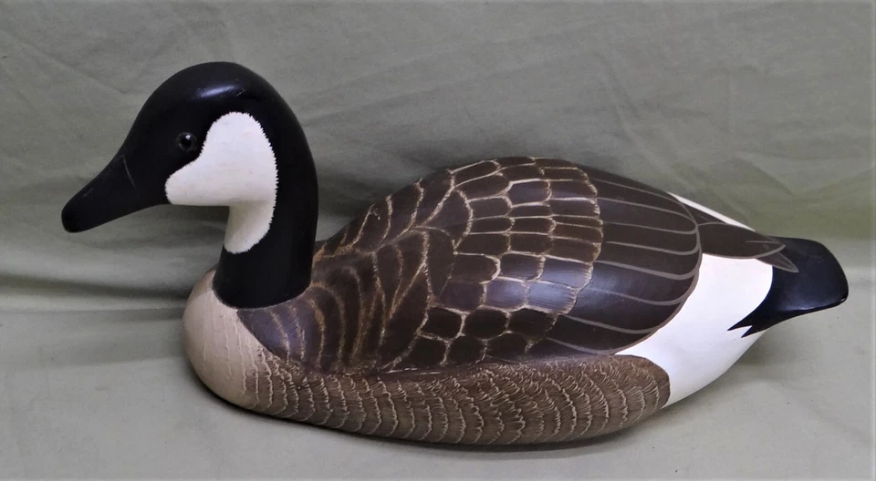1/2 Size Canada Goose Decoy  Painted by Sarah Heikey, 1987 - Image 2 of 4