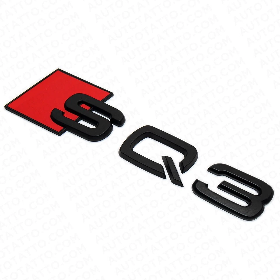Audi SQ3 Matte Black Rear Letter Liftgate Nameplate Trunk Emblem Badge Sport - Imagem 2 de 3