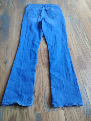 Old Navy Womens 14T Tall Jeans Curvy Mid Rise Stretch Blue Straight 35" Inseam - 第 11/13 張圖片