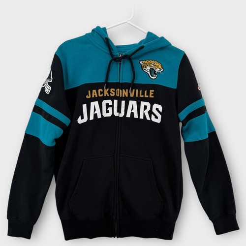 NFL Hoodie Herren Small Jacksonville Jaguars Jacke schwarz türkis Fleecepullover