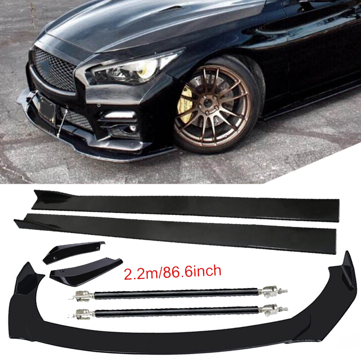 Front Rear Bumper Lip Splitter Spoiler87