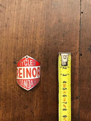 Plaque De Vélo Ancienne Cycles REINOR - Badge De Tête Français - État Superbe