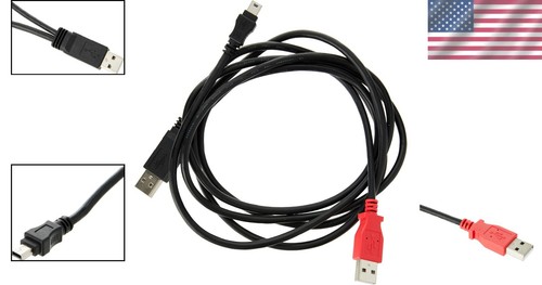 Enhanced 6ft USB-A to Mini-B Male Cable for Reliable Hard Drive Connection - Picture 2 of 8