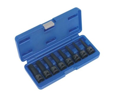 Sealey AK5604 8 Stück 1/2'' Antrieb Schlagschrauber Spline Bit Steckschlüsselsatz M6 - M18