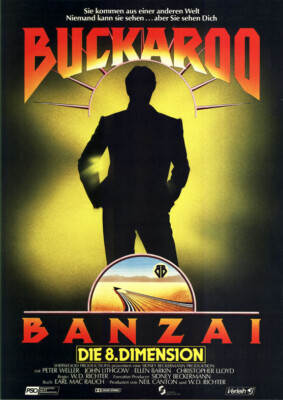 Buckaroo Banzai - Die 8. Dimension ORIGINAL A1 Kinoplakat gerollt Peter Weller