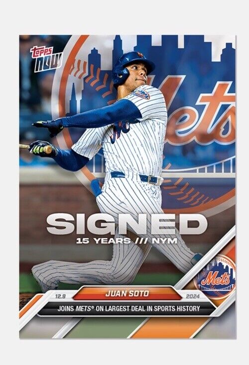 Juan Soto - 2024 MLB Topps NOW® Card OS-8 - NY Mets 🔥Signed Juan Soto - 2024 MLB Topps NOW® Card OS-8 - NY Mets 🔥Signed
